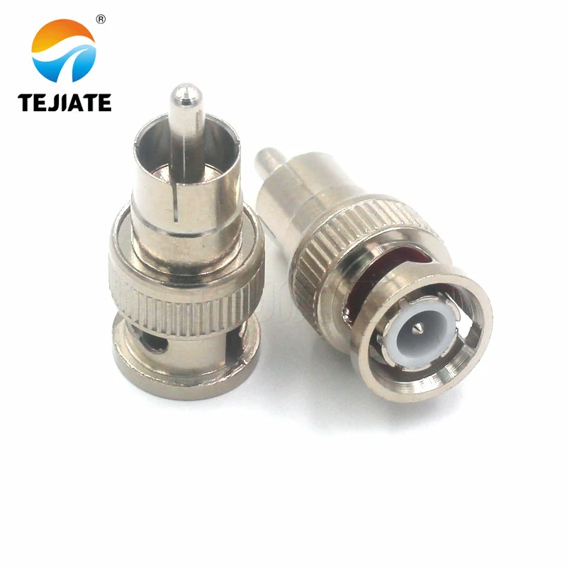 BNC male to RCA male (RCA Lotus) connector image BNC male to RCA male (RCA Lotus) connector image
