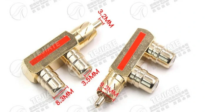 RCA one male to two female F type size data picture RCA one male to two female F type size data picture