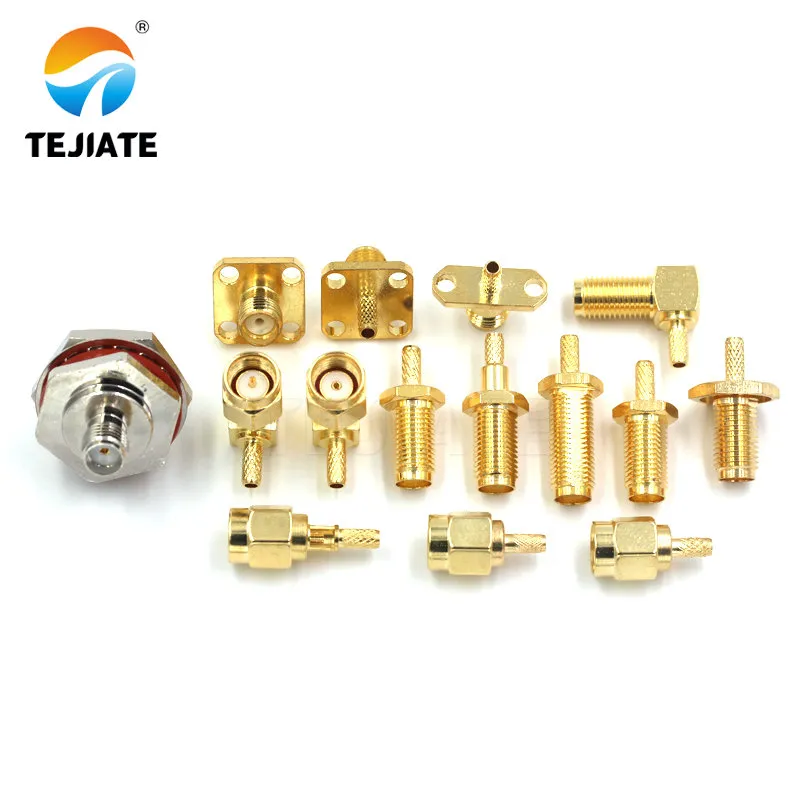 SMA Male to RP-SMA-KJ RF adapter for coaxial interface conversion
