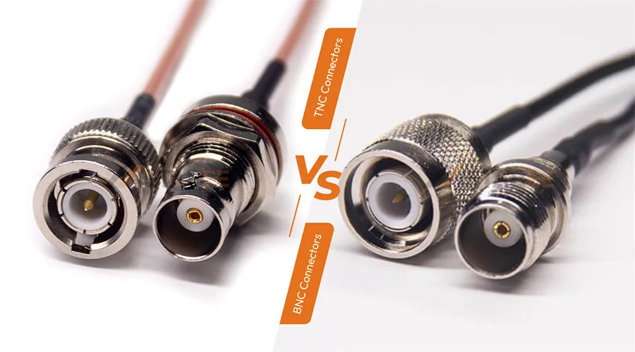 BNC connector compared to TNC connector side-by-side