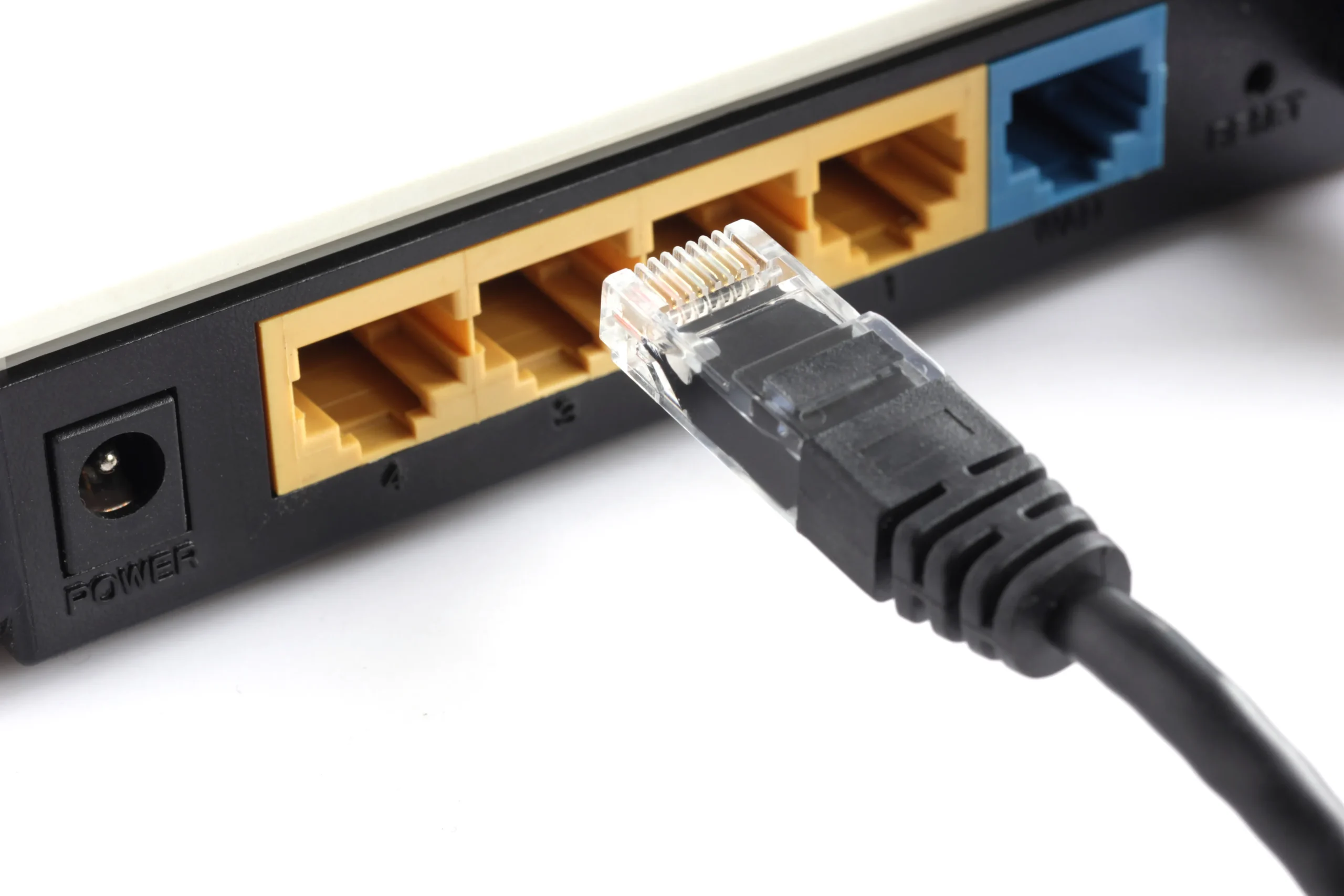 RJ45 plug with twisted-pair Ethernet cable