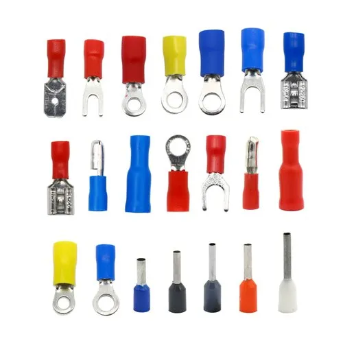 Various crimp connector types such as butt, ring, and spade