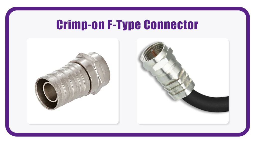 F-type coaxial connector with screw thread