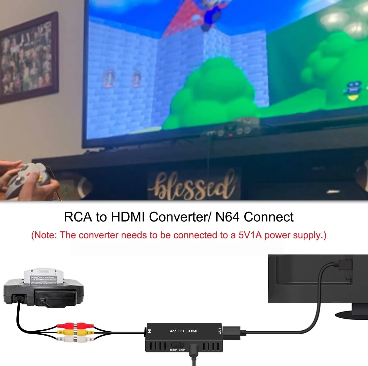 RCA devices such as VCRs and retro consoles with HDMI TV
