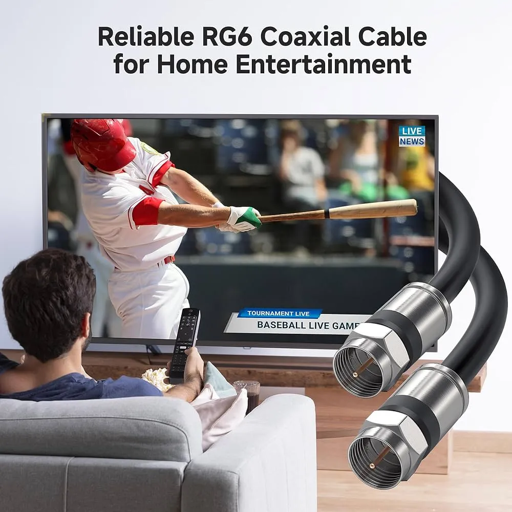 TV with RG6 Coaxial Cable Connection