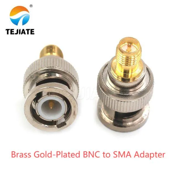 Brass Gold-Plated BNC to SMA Adapter