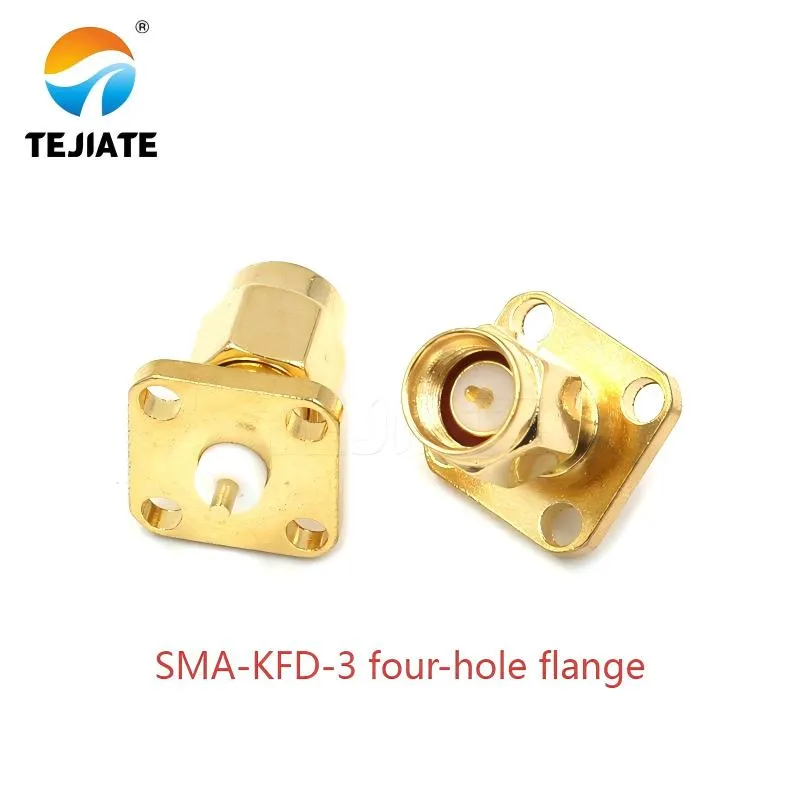 SMA-KFD-3 four-hole flange mount male connector