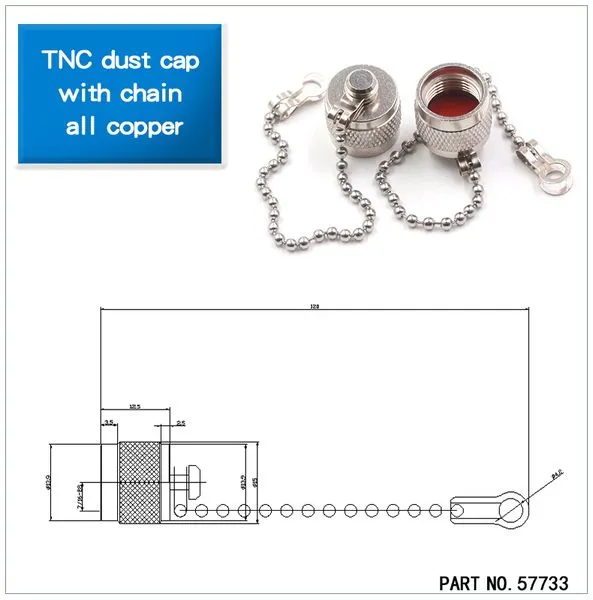 TNC Dust Cap with Chain, Part No. 57733
