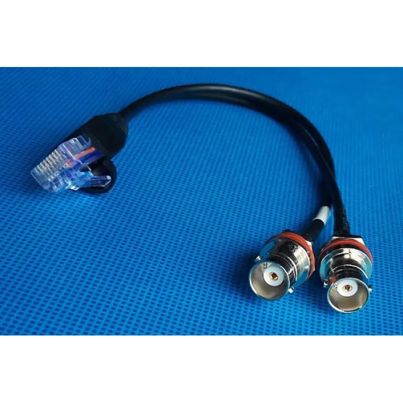 Ethernet RJ45 to BNC balun converter for CCTV applications