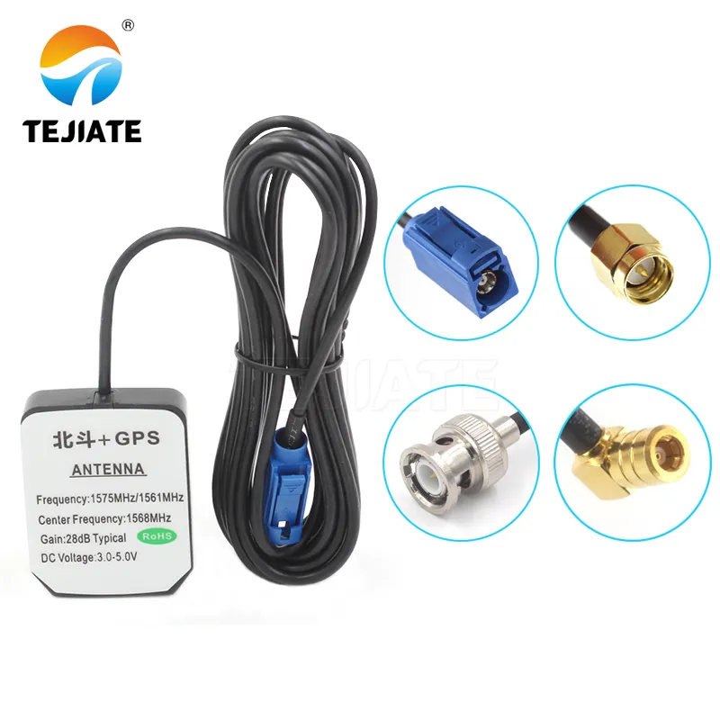 SMA、MCX、MMCX、U.FL和FAKRA / Common GPS antenna connector types: SMA, MCX, MMCX, U.FL, and FAKRA