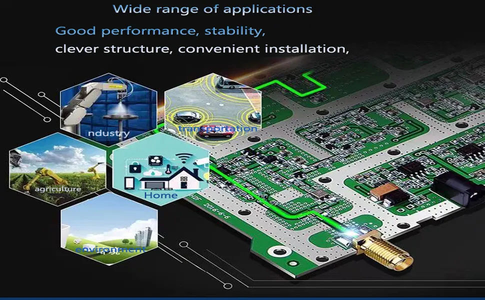 SMA Product Applications SMA adapter cables used in various applications: panel feedthroughs, tight-space routing, test jumpers, and stress relief
