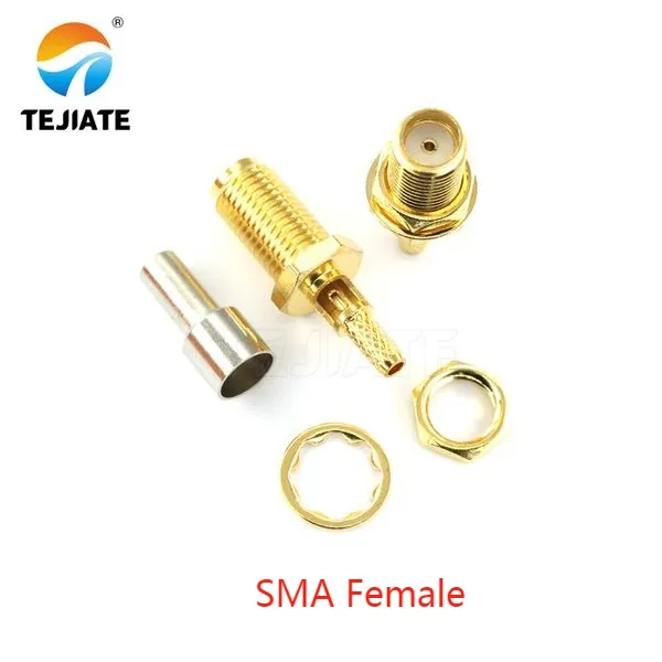 SMA Female Connector Diagram of an SMA female connector showing the center socket (receptacle)