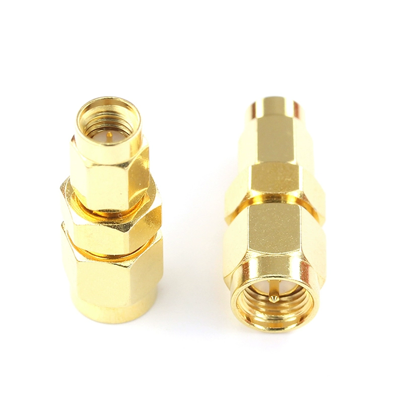 Diagram or photo of an SMA-JJ male-to-male adapter