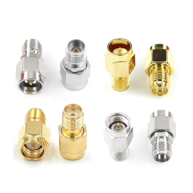 Diagram or photo of an SMA-JK male-to-female adapter