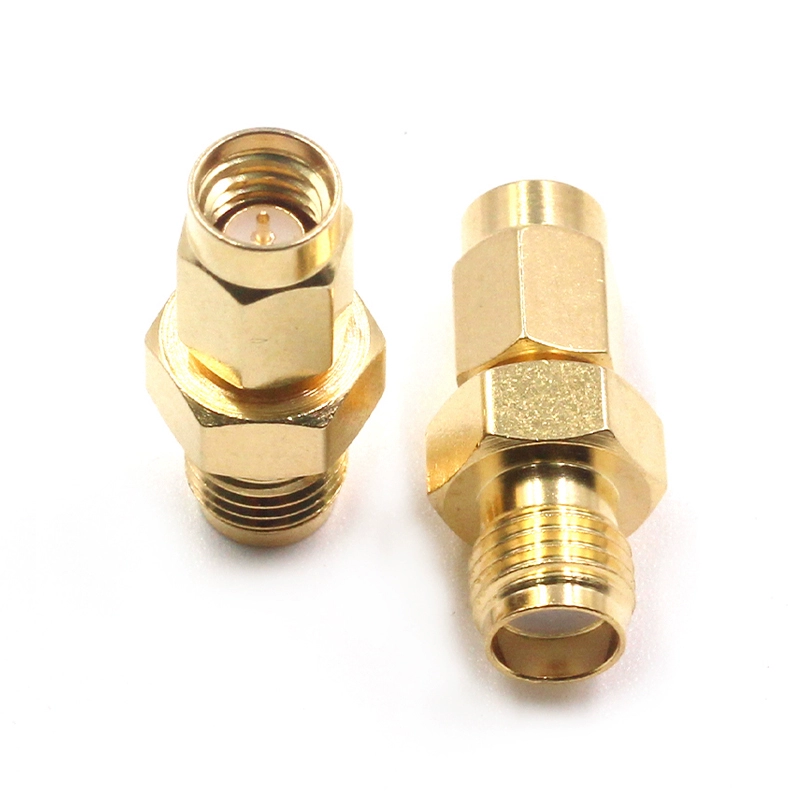 Diagram or photo of an SMA-KJ female-to-male adapter