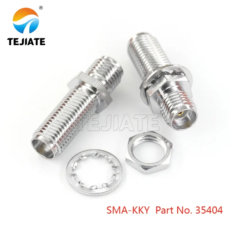 SMA-KKY Heavy-Duty Bulkhead Adapter SMA-KKY bulkhead feedthrough adapter (Part No. 35404)