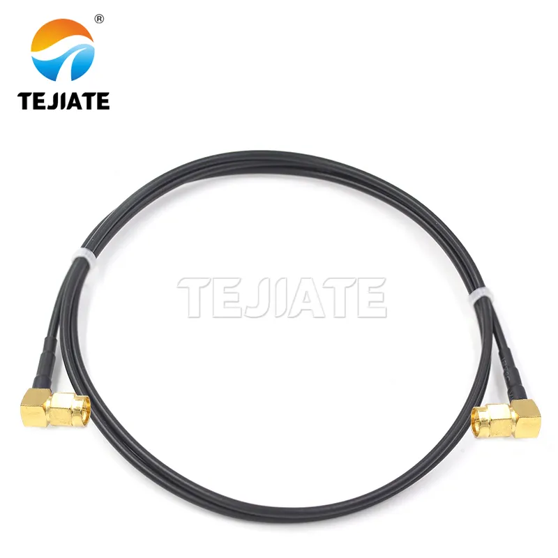 Standard SMA male-to-male straight cable assembly with RG174 coaxial cable