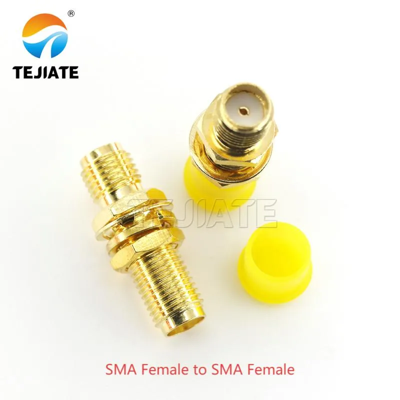 Waterproof inline SMA female to female adapter with sealing cap Waterproof inline SMA female to female adapter with sealing cap