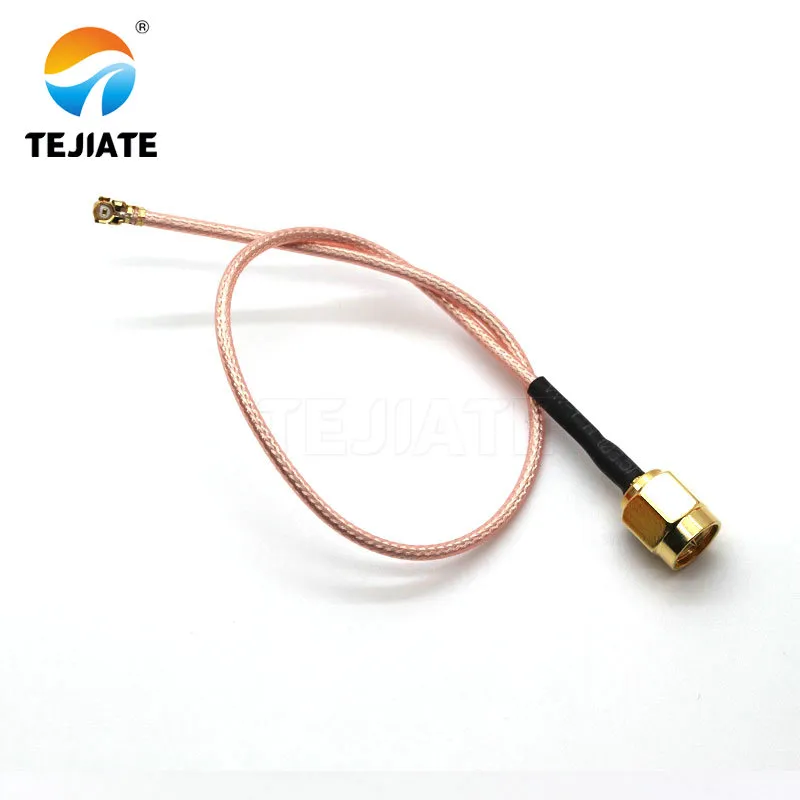 U.FL to SMA adapter cable connecting a wireless module to an external antenna