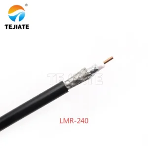Exterior view of LMR-240 coaxial cable compared to RG58/RG316