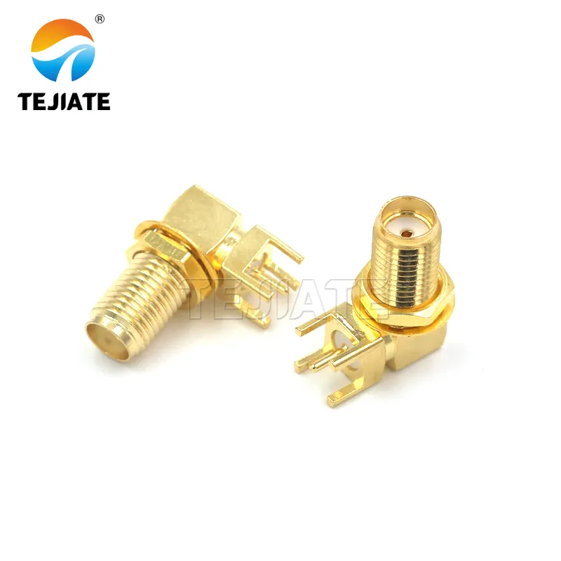 SMA connector (e.g., SMA-KWE right-angle) integrated and applied within compact PCBs or router shells