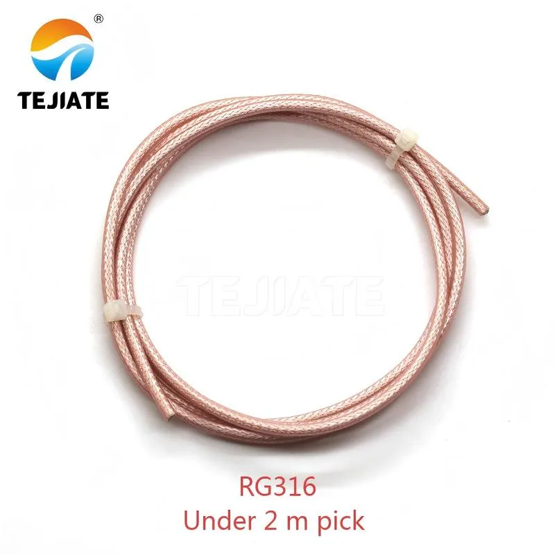 RG316 cable recommendation graphic, indicating its suitability for short distances under 2 meters and high flexibility scenarios