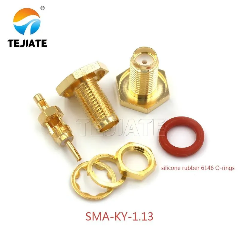 Close-up of silicone rubber O-ring (Type 6146) used for sealing RP-SMA connectors