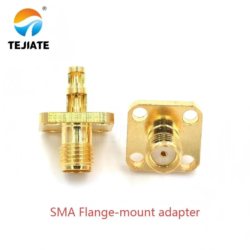 Diagram of an SMA Flange-mount adapter