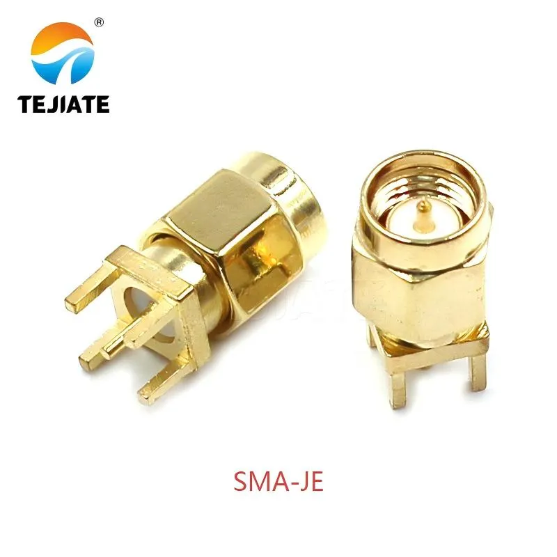 Detailed mechanical dimensional drawing for the SMA-JE connector series.