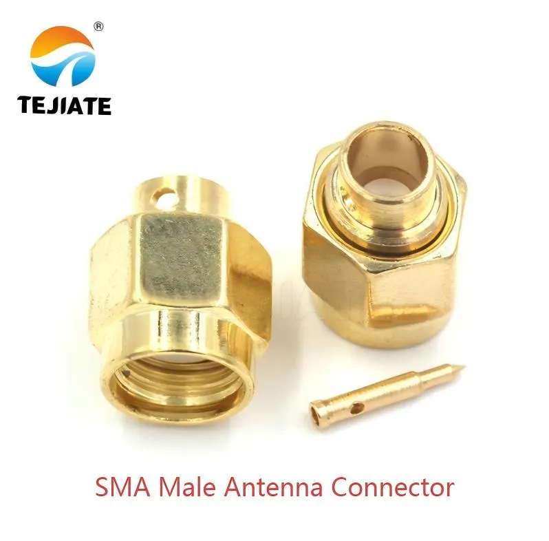 Physical photo of an SMA Male Antenna Connector