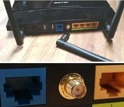 Diagram for verifying device port matches an SMA male connector