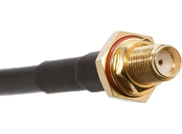 Waterproof SMA connector with O-ring seal for outdoor antennas