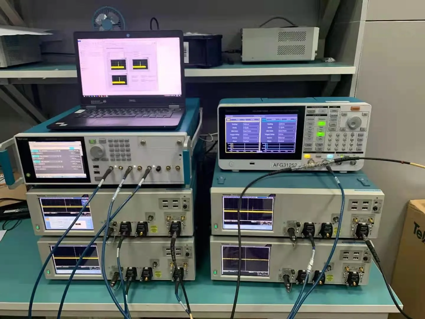 An engineer in a lab uses a Vector Network Analyzer to test the RF performance of RG316 and RG174 cables. An engineer in a lab uses a Vector Network Analyzer to test the RF performance of RG316 and RG174 cables.