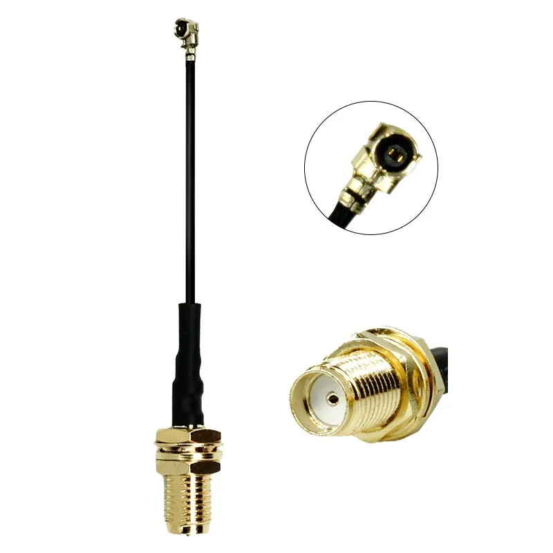 Schematic diagram illustrating the recommended length range for SMA pigtails. Schematic diagram illustrating the recommended length range for SMA pigtails.