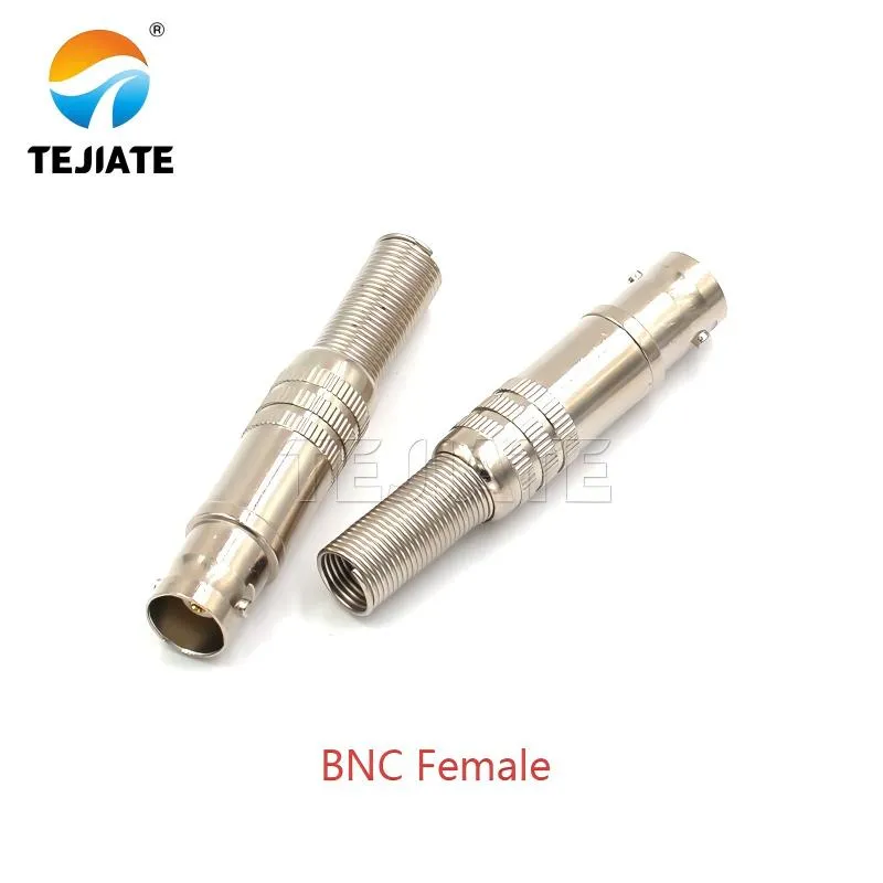 BNC female connector internal structure with locking slots