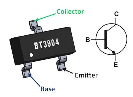 Bench setup for VCE(sat) sweep and 10 kHz switching test with scope results Bench setup for VCE(sat) sweep and 10 kHz switching test with scope results