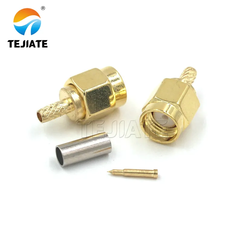 Right-angle SMA end relieving strain at instrument face and tight enclosures