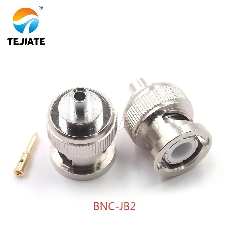 Schematic diagram comparing the electrical characteristics of 50 Ohm and 75 Ohm BNC connectors (e.g., BNC-JB2).