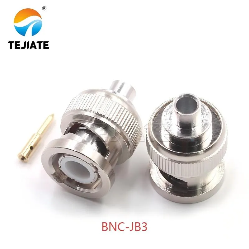 Physical image of the TEJTE BNC-JB3 long-thread bulkhead connector.