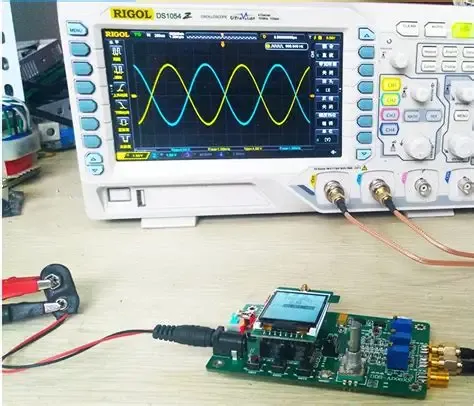 RIGOL oscilloscope screenshot showing the output waveform of a 12V to 5V buck converter on a real board. RIGOL oscilloscope screenshot showing the output waveform of a 12V to 5V buck converter on a real board.