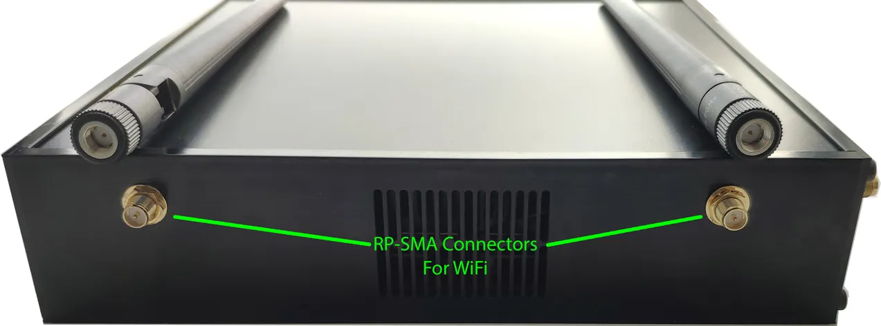 A diagram illustrating the correct pairing method for RP-SMA connectors on Wi-Fi devices. A diagram illustrating the correct pairing method for RP-SMA connectors on Wi-Fi devices.