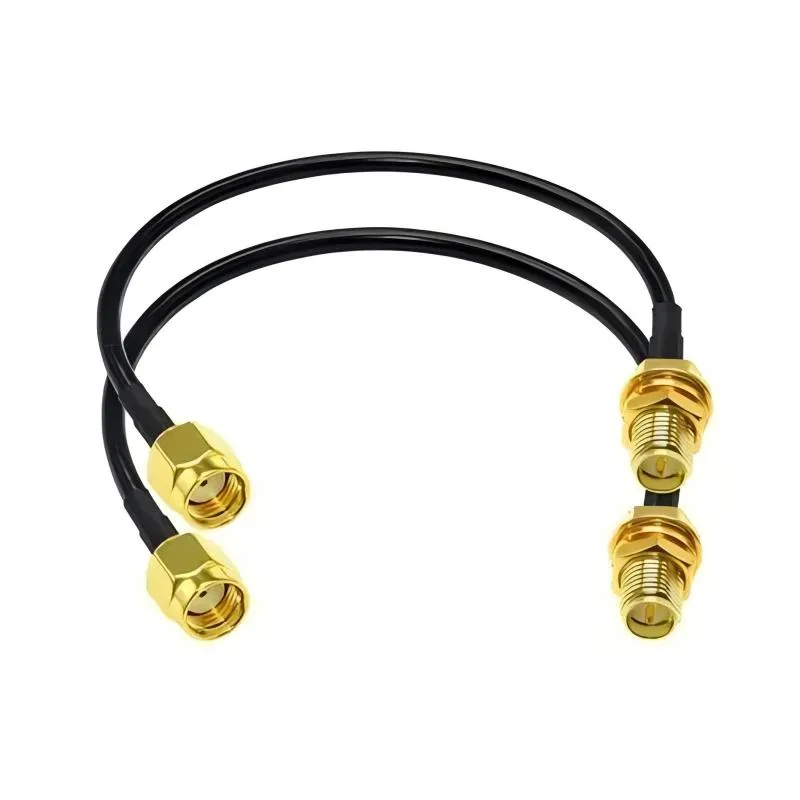 Schematic showing the practice of connecting an RP-SMA antenna to an SMA device port via an adapter, with performance warnings. Schematic showing the practice of connecting an RP-SMA antenna to an SMA device port via an adapter, with performance warnings.