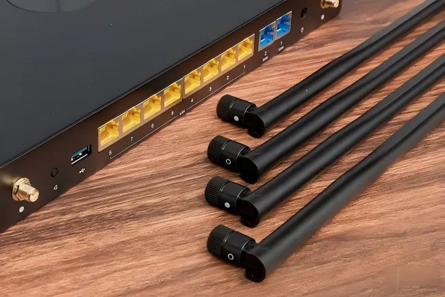 Comparison diagram of straight, right-angle, and bendable rubber duck antenna forms.