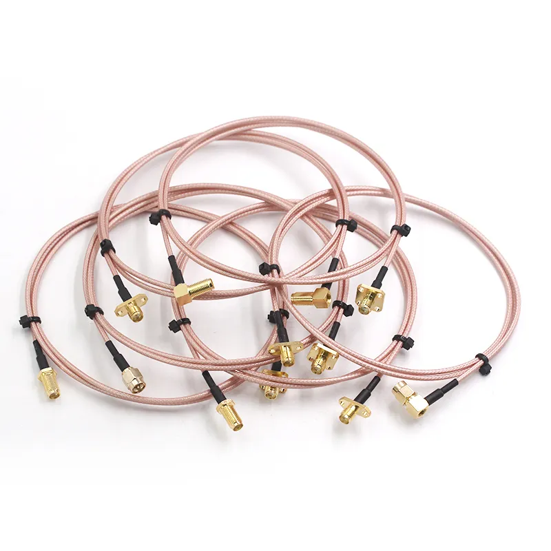 Product photo of an SMA interface jumper cable. Product photo of an SMA interface jumper cable.