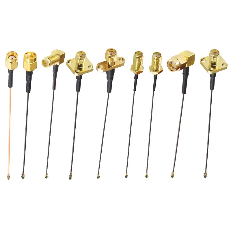 Product photo of a U.FL (IPX) to SMA pigtail cable Product photo of a U.FL (IPX) to SMA pigtail cable