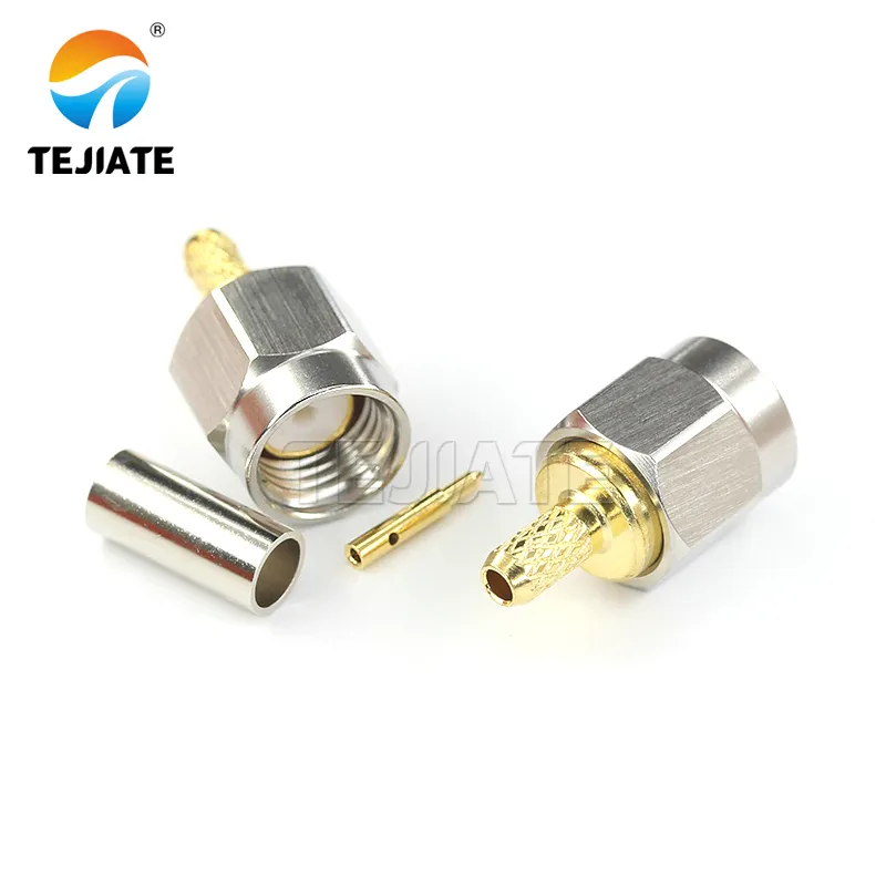 Example of stainless-steel SMA connectors. Example of stainless-steel SMA connectors.