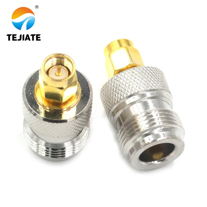 Photograph of a custom-built SMA to N cable assembly, possibly from a supplier like TEJIATE. Photograph of a custom-built SMA to N cable assembly, possibly from a supplier like TEJIATE.