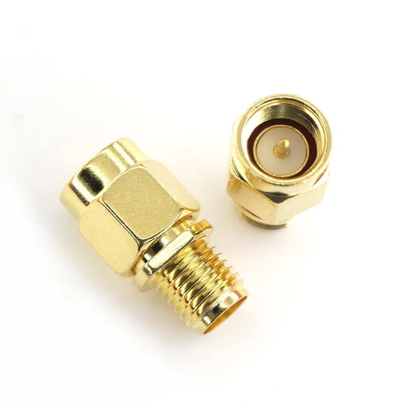 Physical image of an SMA Male-to-Female Adapter Physical image of an SMA Male-to-Female Adapter