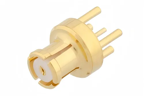 Schematic or cross-section showing a direct, rigid board-to-board connection via SMP connectors, emphasizing its alignment precision requirements. Schematic or cross-section showing a direct, rigid board-to-board connection via SMP connectors, emphasizing its alignment precision requirements.