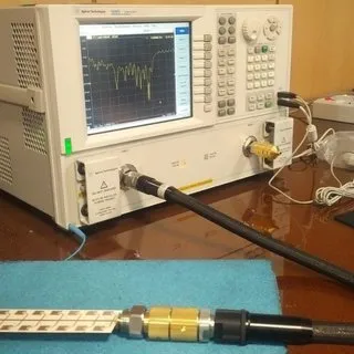 GNSS module with MCX connector connected to an external SMA antenna via an MCX to SMA cable GNSS module with MCX connector connected to an external SMA antenna via an MCX to SMA cable